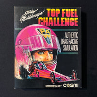 COMMODORE 64 Shirley Muldowney's Top Fuel Challenge (1987) tested boxed video game drag racing