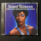 CD Sarah Vaughan '16 Most Requested Songs' (1993) Black Coffee, Summertime, The Nearness of You
