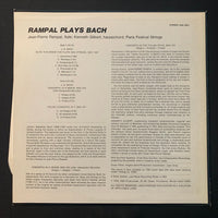 LP Rampal Plays Bach (1978) Jean-Pierre Rampal, Kenneth Gilbert VG+/VG+ vinyl