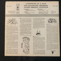 LP Afternoon of a Faun (1956) Philadelphia Orchestra, Eugene Ormandy, Ravel, Debussy VG+/VG vinyl record
