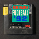 SEGA GENESIS John Madden Football '92 (1991) tested video game cartridge