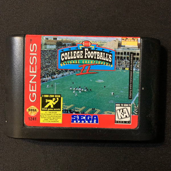 SEGA GENESIS College Football's National Championship II (1995) tested video game cartridge