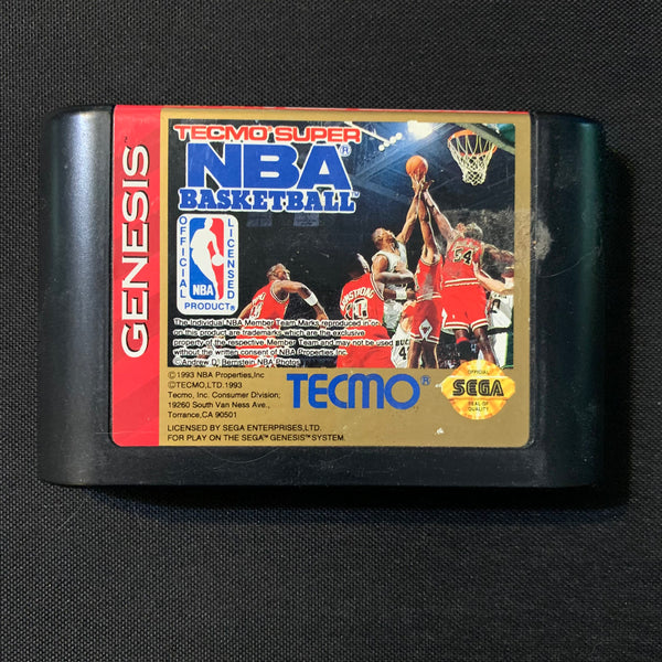 SEGA GENESIS Tecmo Super NBA Basketball (1993) tested video game cartridge