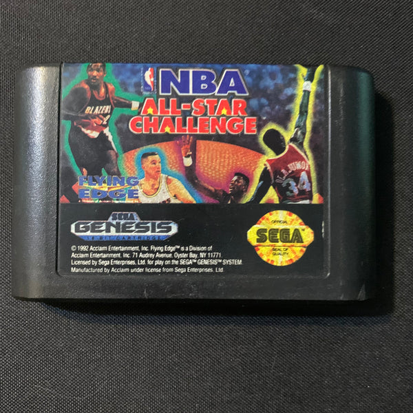 SEGA GENESIS NBA All-Star Challenge (1992) tested basketball video game cartridge