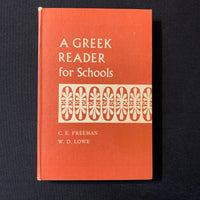 BOOK Freeman/Lowe 'A Greek Reader For Schools' (1969) HC textbook language