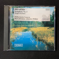 CD Brahms 'Symphony No. 1 Tragic Overture' (1991) Philharmonia Cassovia, Mario Klemens, Johannes Wildner