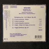 CD Brahms 'Symphony No. 1 Tragic Overture' (1991) Philharmonia Cassovia, Mario Klemens, Johannes Wildner