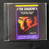 CD The Shadow 'The Shadow Returns/Death Rides High' old time radio broadcasts