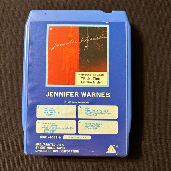 8 TRACK TAPE Jennifer Warnes self-titled (1976)