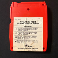 8 TRACK TAPE Charlie Rich 'Behind Closed Doors' (1973)
