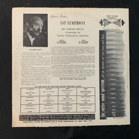 LP Brahms 'Symphony No. 1' (1961) London Philharmonic Orchestra, Sir Adrian Boult VG/VG vinyl