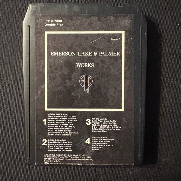 8 TRACK TAPE Emerson, Lake and Palmer 'Works Volume 1' (1977)