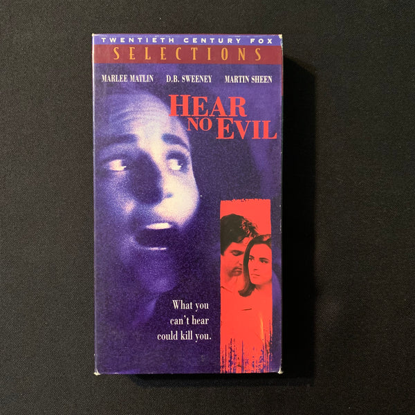 VHS Hear No Evil (1993) Marlee Matlin, D.B. Sweeney, Martin Sheen, John C. McGinley