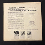 LP Wanda Jackson 'Right Or Wrong' (1961) VG/VG vinyl record