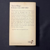BOOK Victor Hugo 'Choses vues 1849-1869' (1972) PB French language journalistic observations Things Seen
