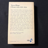 BOOK Victor Hugo 'Choses vues 1830-1846' (1972) Things Seen French language PB