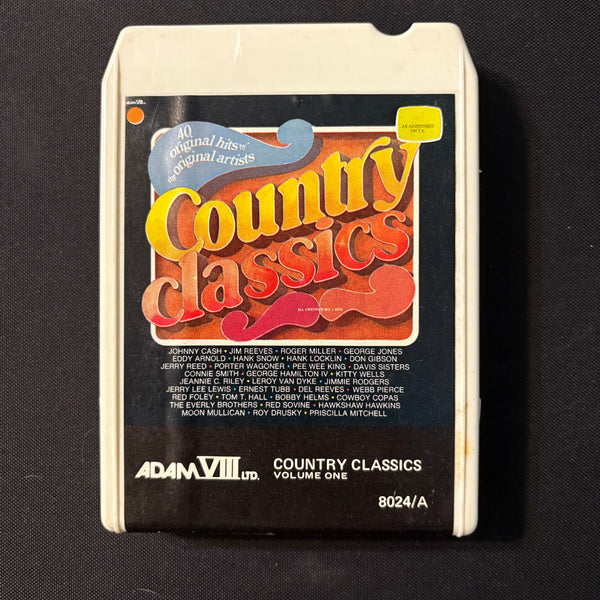 8 TRACK TAPE Country Classics Volume One (1976) Adam VIII