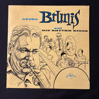 LP Georg Brunis and His Rhythm Kings' VG+/VG+ signed jazz vinyl record
