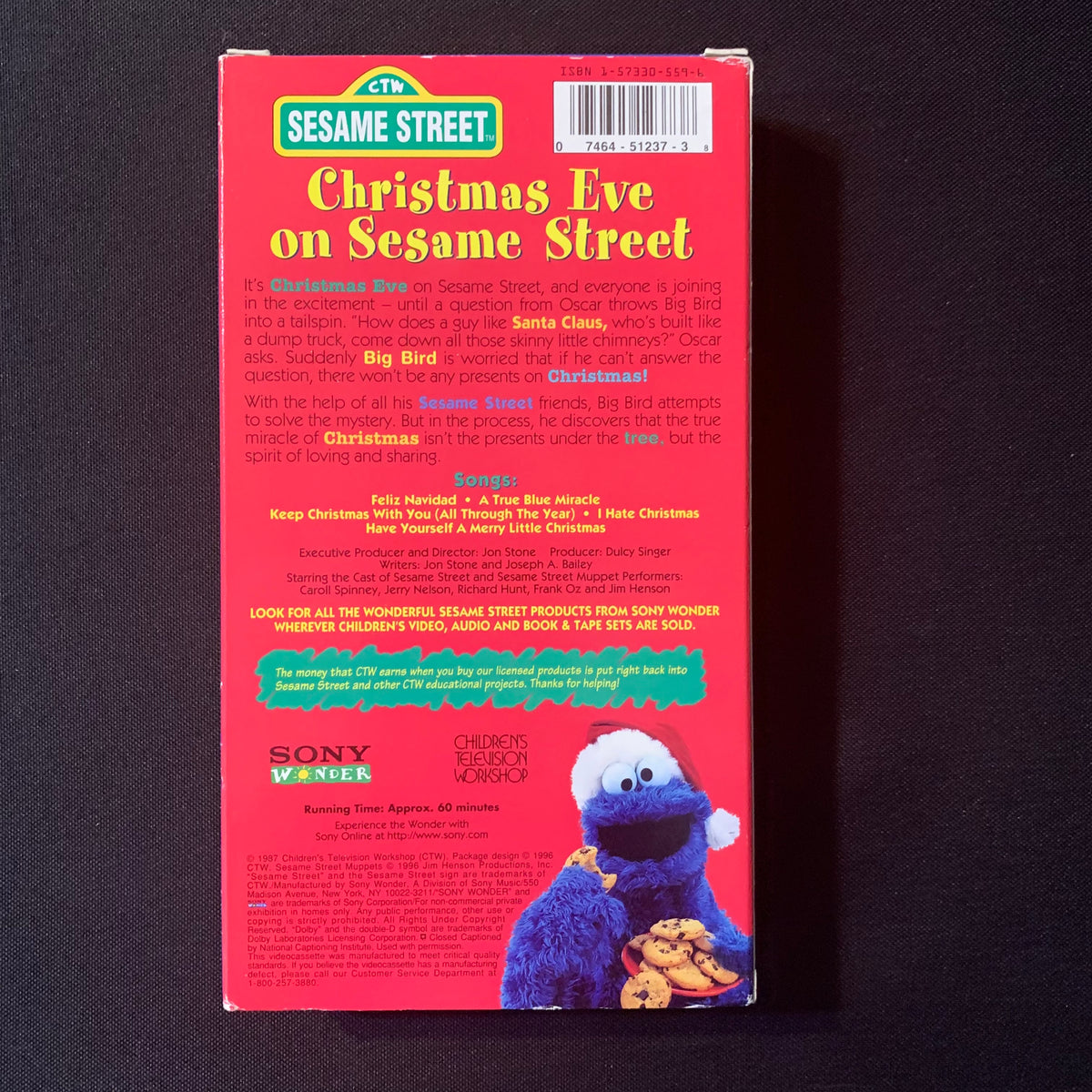 VHS Christmas Eve On Sesame Street (1987) Jim Henson, Carroll Spinney ...