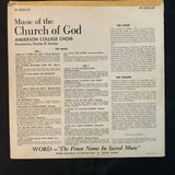 LP Anderson College Choir, Charles R. Stanley 'Music Of the Church of God' VG/VG vinyl record