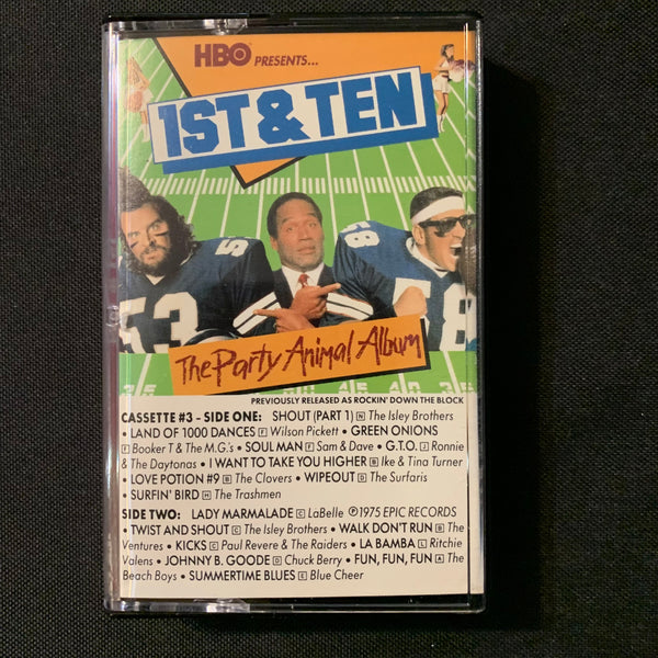 CASSETTE HBO 1st and 10: The Party Animal Album (1987) OJ Simpson, Wilson Pickett, Isley Brothers, Surfaris, Beach Boys