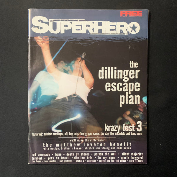 MAGAZINE Superhero v1n3 May 2000 Dillinger Escape Plan, Krazy Fest, Poison the Well
