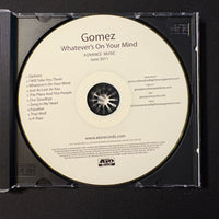 CD Gomez 'Whatever's On Your Mind' (2011) advance promo