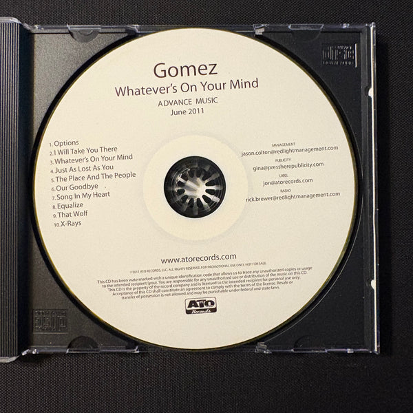 CD Gomez 'Whatever's On Your Mind' (2011) advance promo