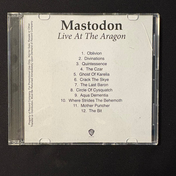 CD Mastodon 'Live At the Aragon' (2011) advance promo