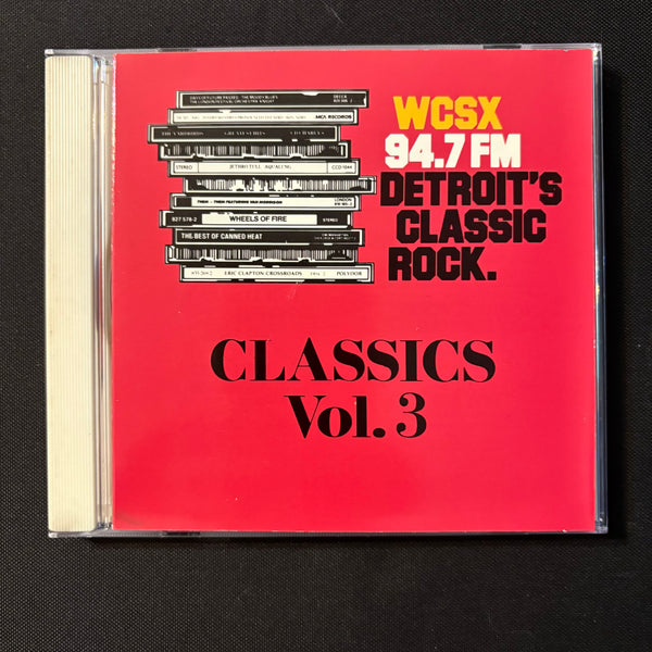 CD WCSX 94.7FM Classics Vol. 3 (1989) Detroit Harmony House Argent, Hollies, Rod Stewart