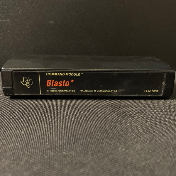 TEXAS INSTRUMENTS TI 99/4A Blasto (1980) tested black label video game cartridge tank