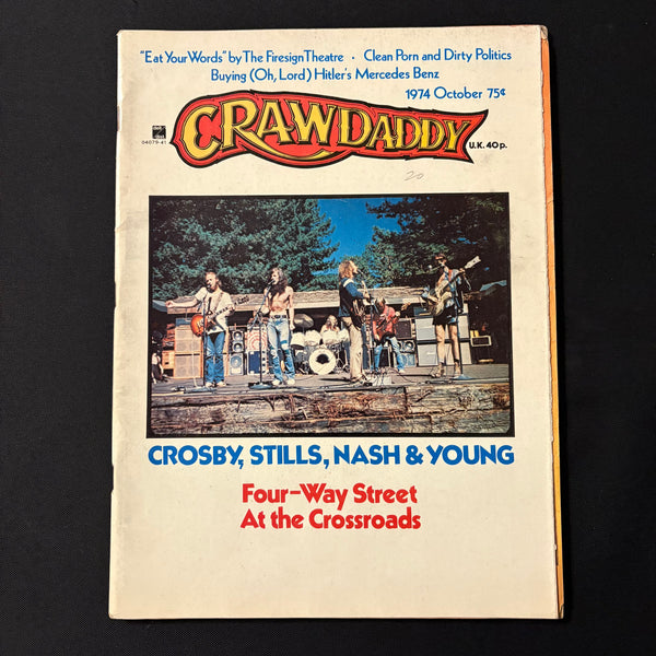 MAGAZINE Crawdaddy Oct 1974 Crosby Stills Nash and Young UK print