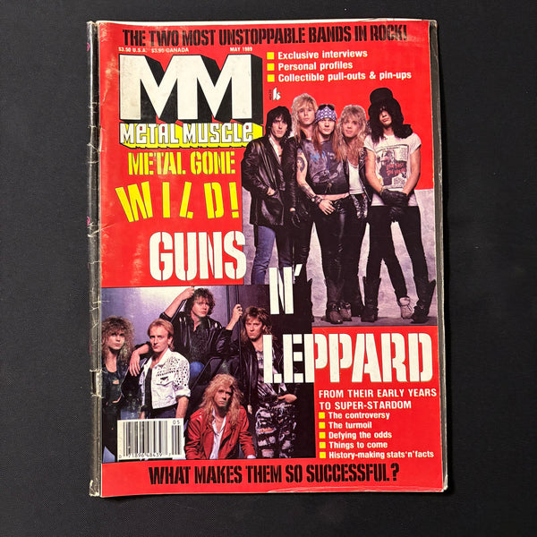 MAGAZINE Metal Muscle May 1989 Guns 's Roses, Def Leppard