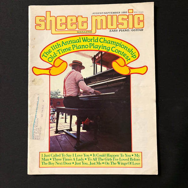 MAGAZINE Sheet Music Aug/Sep 1985 Old Time Piano Playing Contest