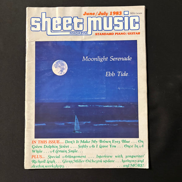 MAGAZINE Sheet Music Jun/Jul 1983 Moonlight Serenade, Ebb Tide, Richard Leigh
