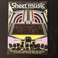 MAGAZINE Sheet Music Aug/Sep 1988 Hollywood Melodies