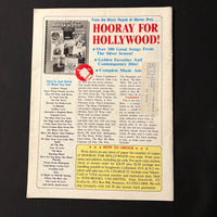 MAGAZINE Sheet Music Aug/Sep 1988 Hollywood Melodies