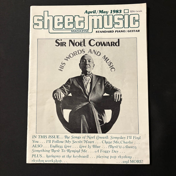 MAGAZINE Sheet Music Apr/May 1983 Sir Noel Coward, keyboard harmony
