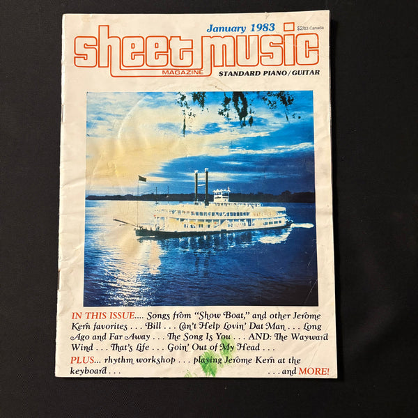MAGAZINE Sheet Music Jan 1983 piano guitar Jerome Kern Show Boat