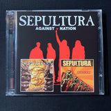 CD Sepultura 'Against/Nation' (2007) 2-on-1 reissue Brazilian 90s thrash metal