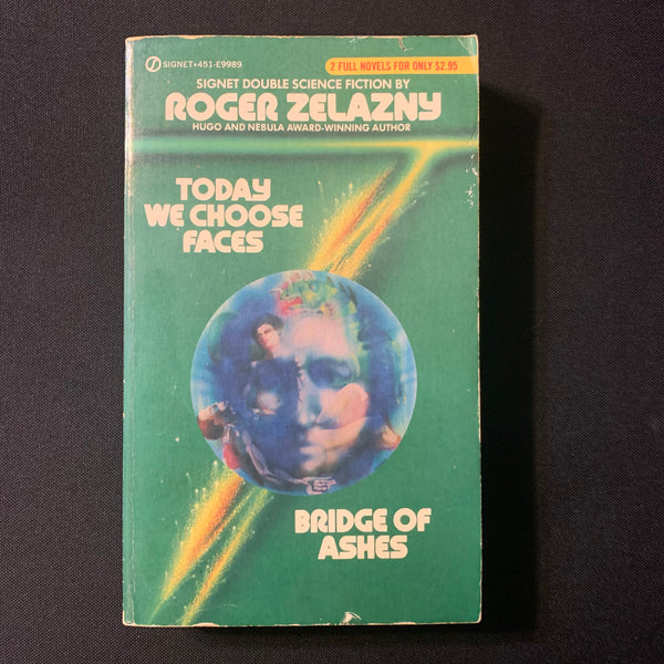 BOOK Roger Zelazny 'Today We Choose Faces/Bridge of Ashes' (1981) PB science fiction 2-in-1