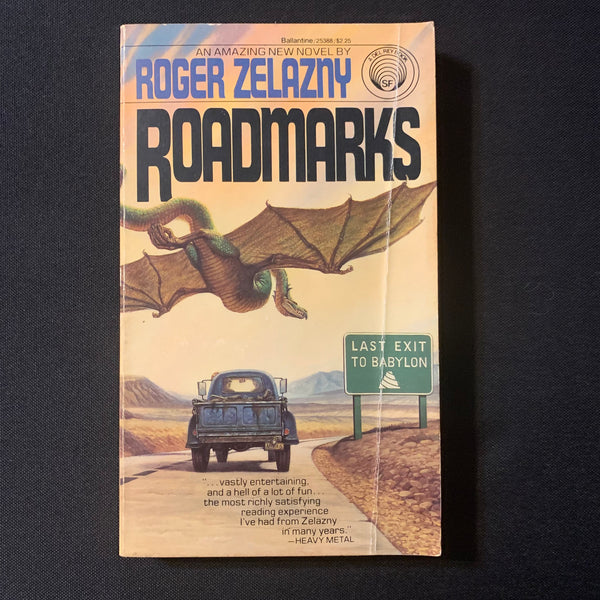 BOOK Roger Zelazny 'Roadmarks' (1980) PB science fiction time travel road