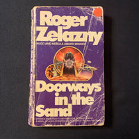 BOOK Roger Zelazny 'Doorways In the Sand' (1977) PB science fiction star-stone