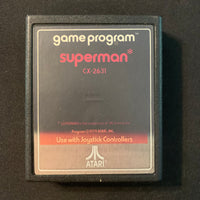 ATARI 2600 Superman (1979) text label tested video game cartridge