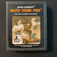 ATARI 2600 Math Gran Prix (1982) tested educational video game cartridge