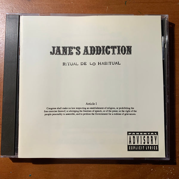 CD Jane's Addiction 'Ritual De Lo Habitual' (1990) Stop, Been Caught Stealing