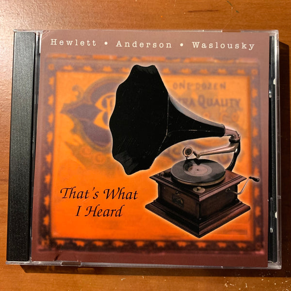 CD Hewlett Anderson Waslousky 'That's What I Heard' (2001) Pennsylvania trio