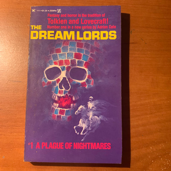 BOOK Adrian Cole 'Dream Lords #1: A Plague of Nightmares' (1975) fantay horror