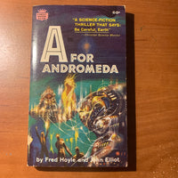 BOOK Fred Hoyle John Elliot 'A For Andromeda' (1962) Fawcett Crest science fiction