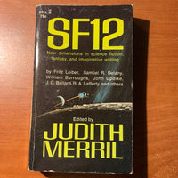 BOOK Judith Merril (ed.) 'SF12' (1969) science fiction anthology William Burroughs, J.G. Ballard, John Updike